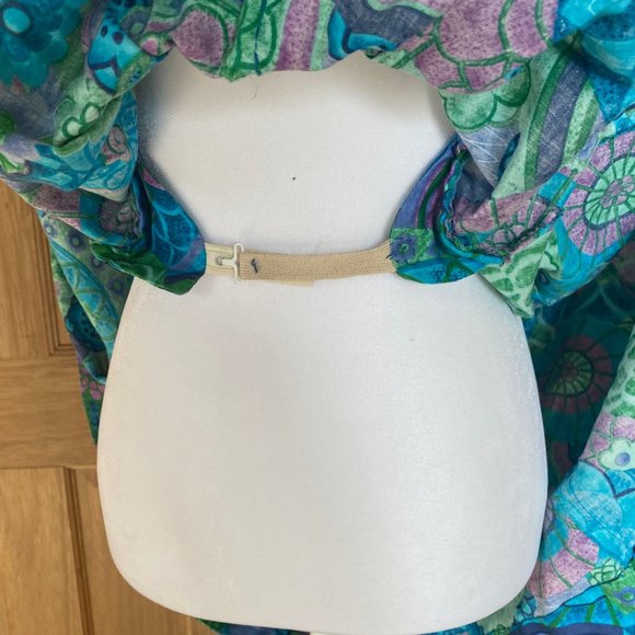 Vintage 50s Paradise Hawaii MuuMuu Blue Size 6-8 - Picture 7 of 7